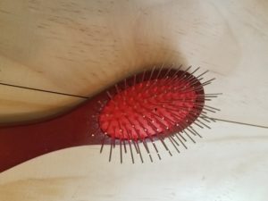 #486 9 ROW STYLERS TM WIRE WIG BRUSH WITH CHERRY FINISH