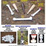 CRYPTICS tm BONES AND CLUBS, THEME EVENT PROPS BY POLLY PRODUCTS COMPANY