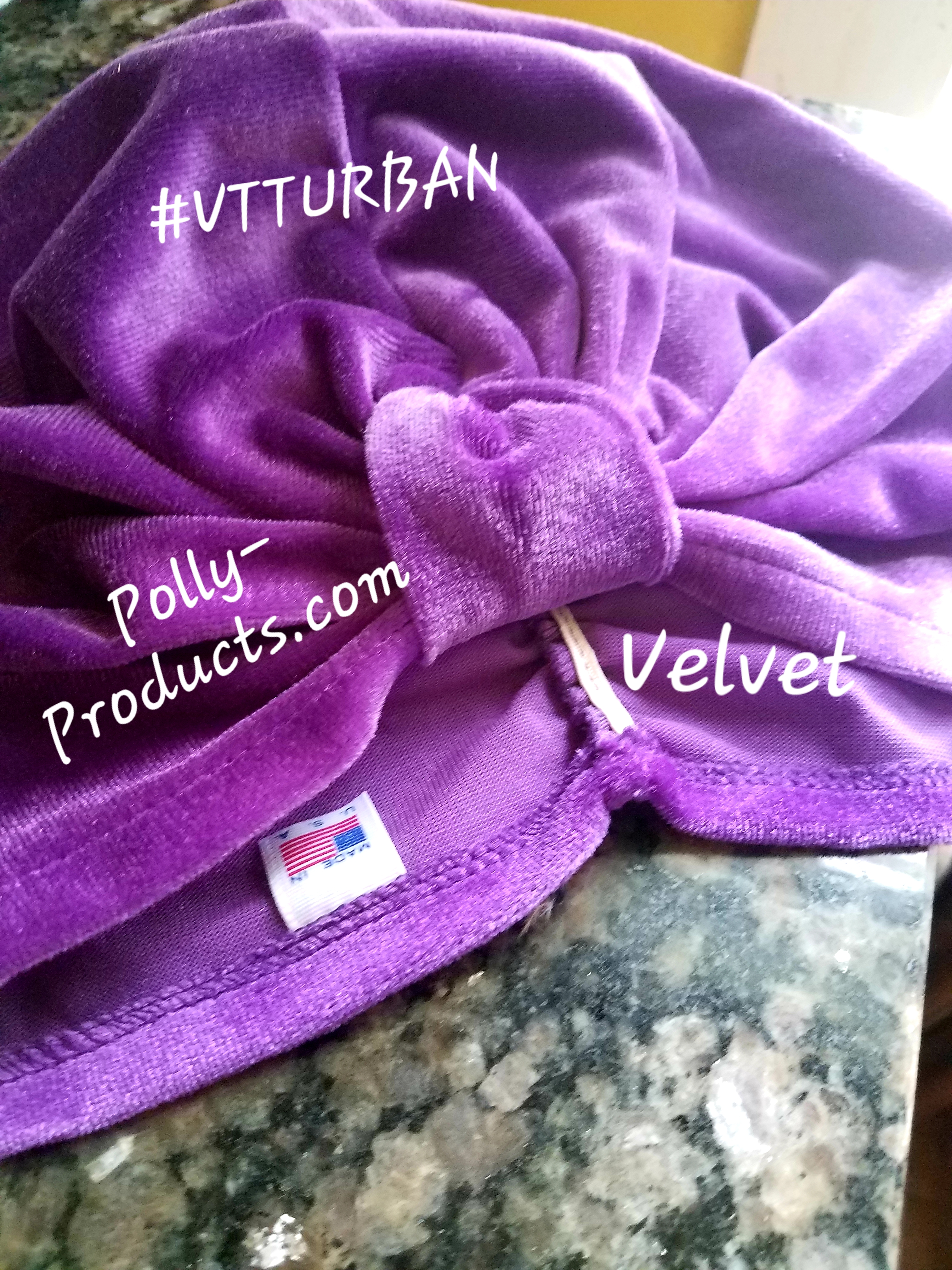 #VTTURBAN FASHION-AURA tm VELVET TURBAN BY POLLY PRODUCTS