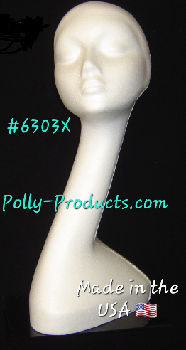 #6303X POLLY PRODUCTS 20" SWAN NECK MANNEQUIN. MADE IN USA ?? QUALITY 