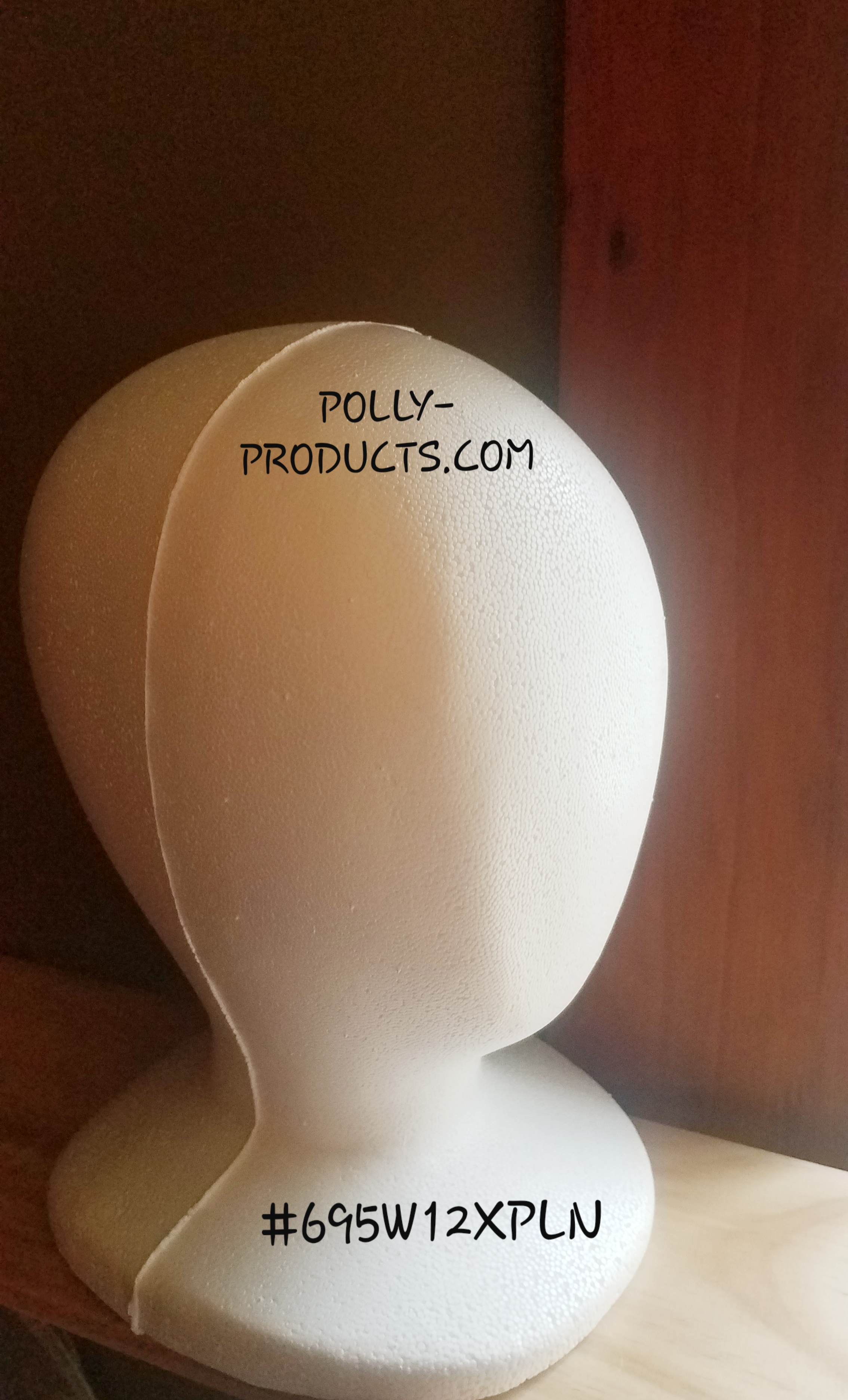 #695W12XPLN 10"H BLANK HEAD FORM-WIDE BASE BY POLLY PRODUCTS COMPANY