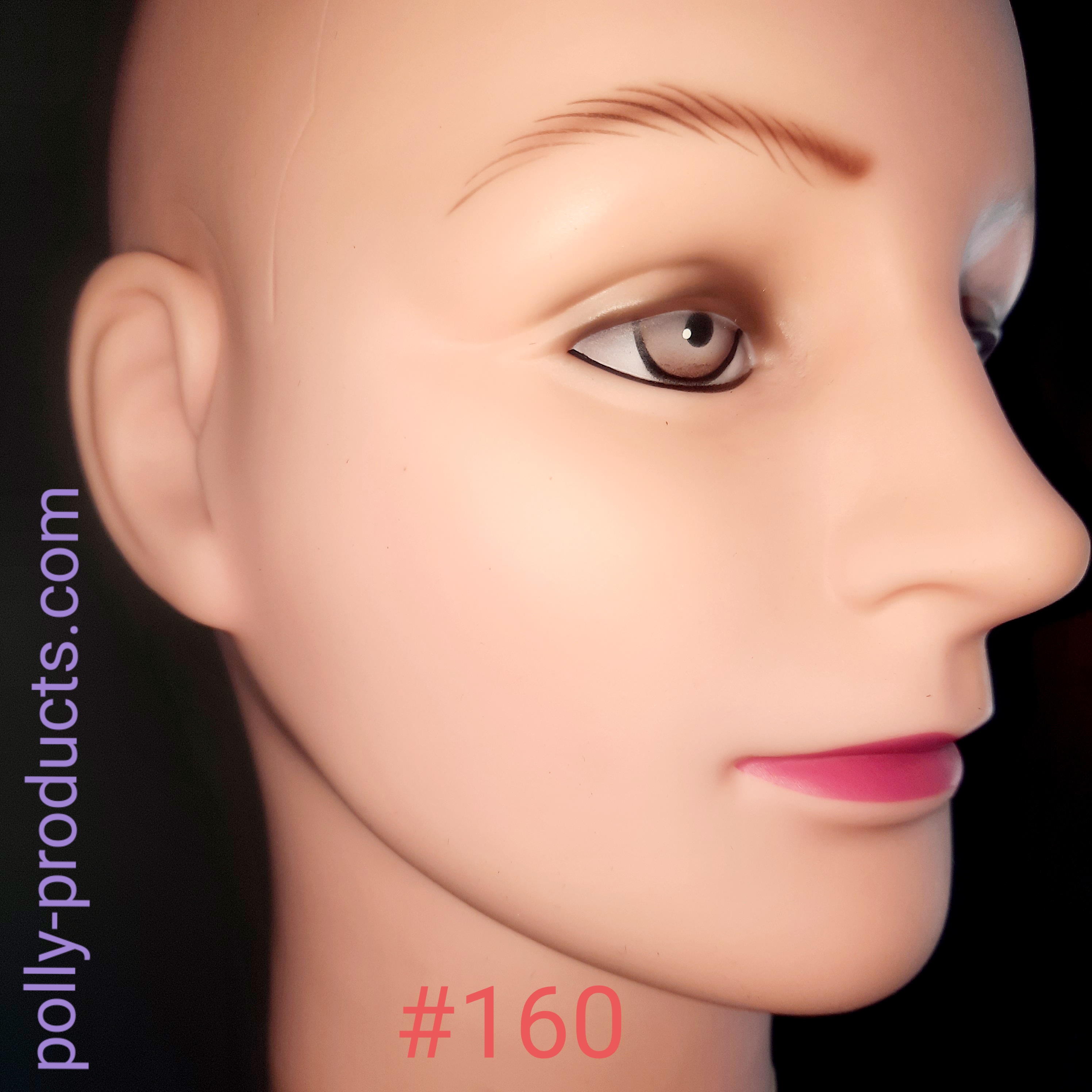 #160 RUBBER MANNEQUIN HEAD FORM 10"H / FEMALE FROM POLLY PRODUCTS