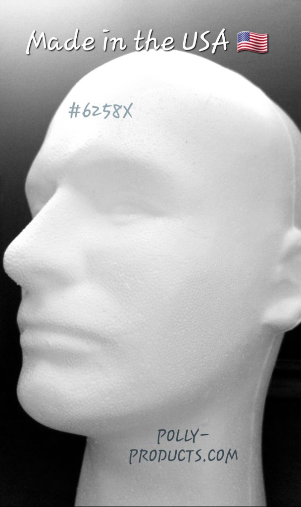 #6258X POLLY PRODUCTS 11.5" MALE Foam HEAD. Made in the USA ?? QUALITY 