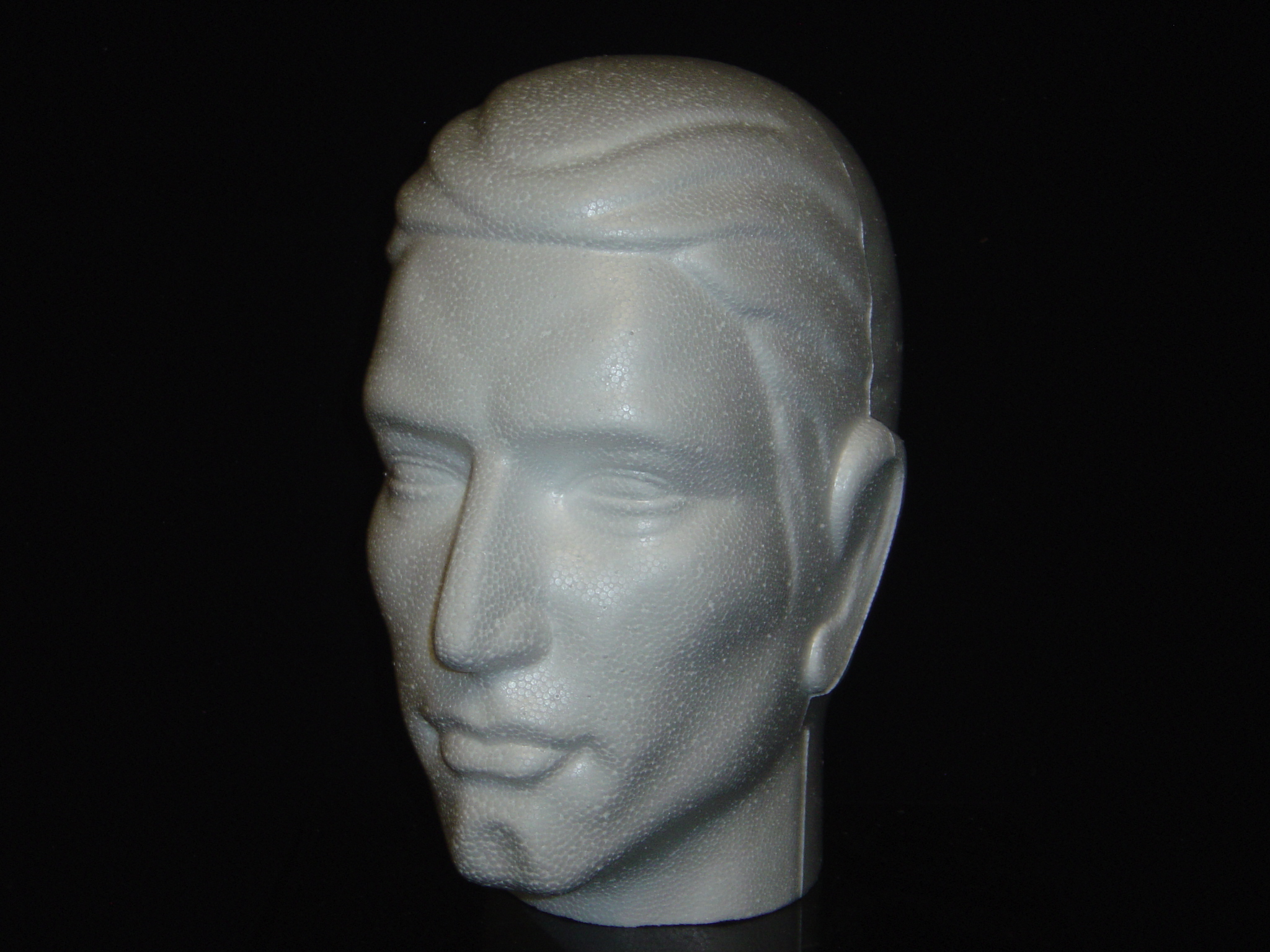 #6266XS 12"H STYLIZED MALE MANNEQUIN HEAD FORM