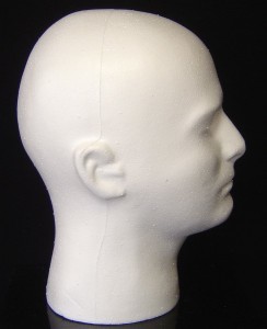 #6278X 11"H MALE HEAD FORM BY POLLY PRODUCTS COMPANY
