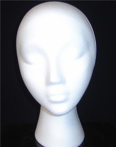 #80012XPLN 11.5"H FEMALE HEAD FORM BY POLLY PRODUCTS