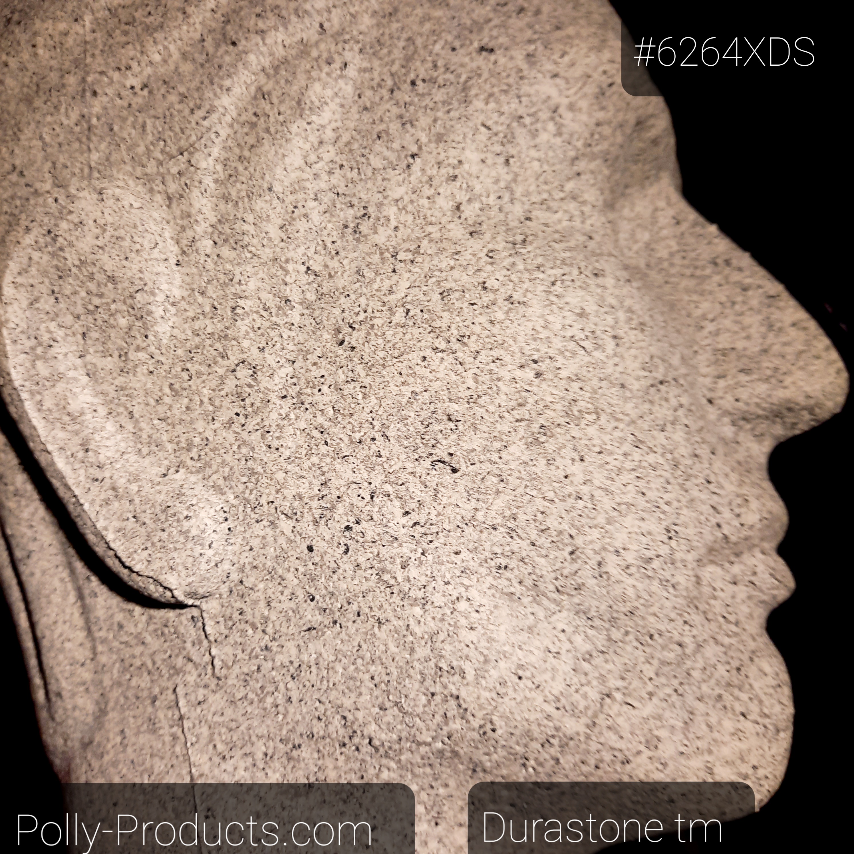 #6264XDS 16"H STYLIZED MALE DURASTONE tm HEAD FORMS. MADE IN THE USA BY POLLY PRODUCTS COMPANY 