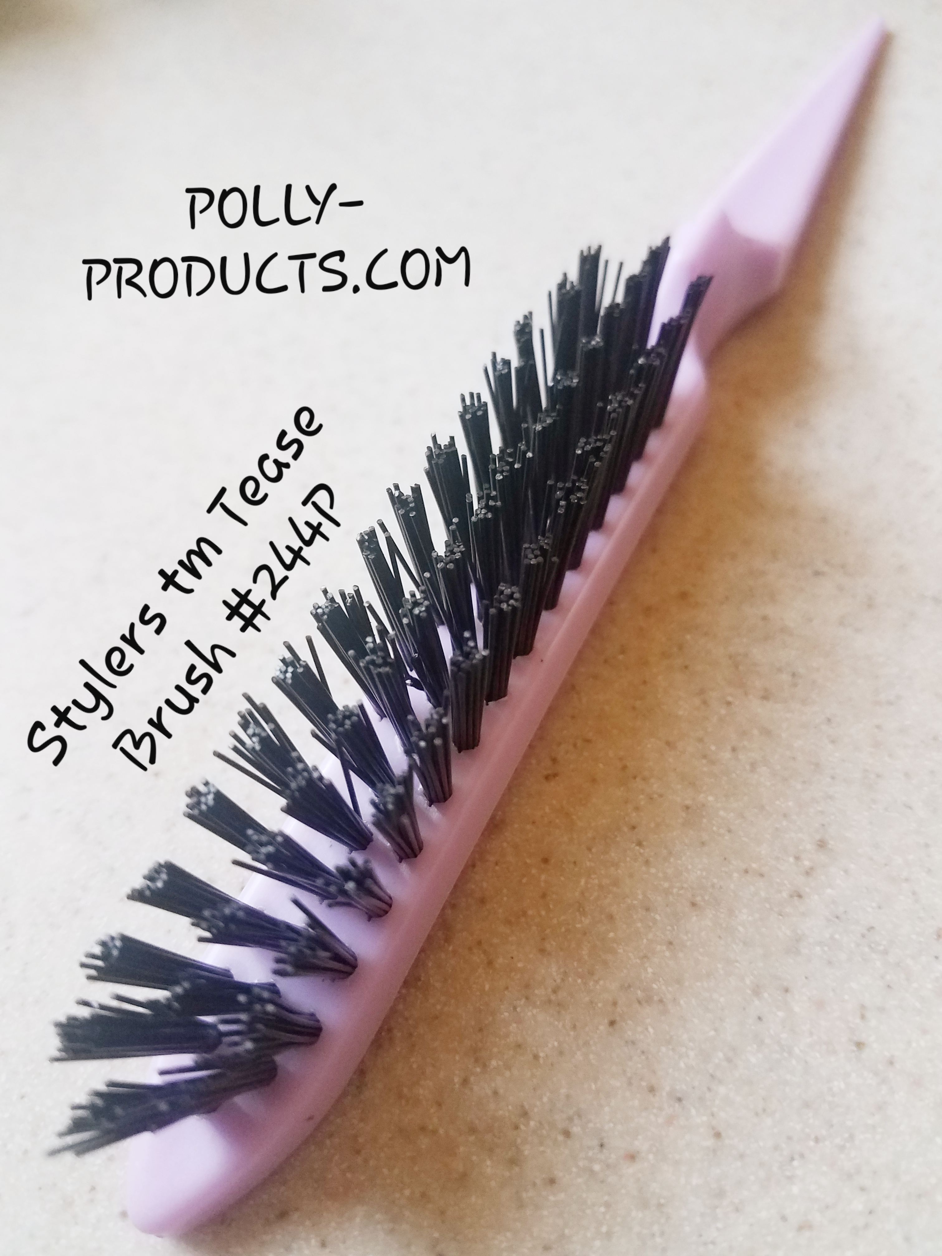 #244P 3 ROW TEASE BRUSH BY STYLERS tm / POLLY PRODUCTS COMPANY