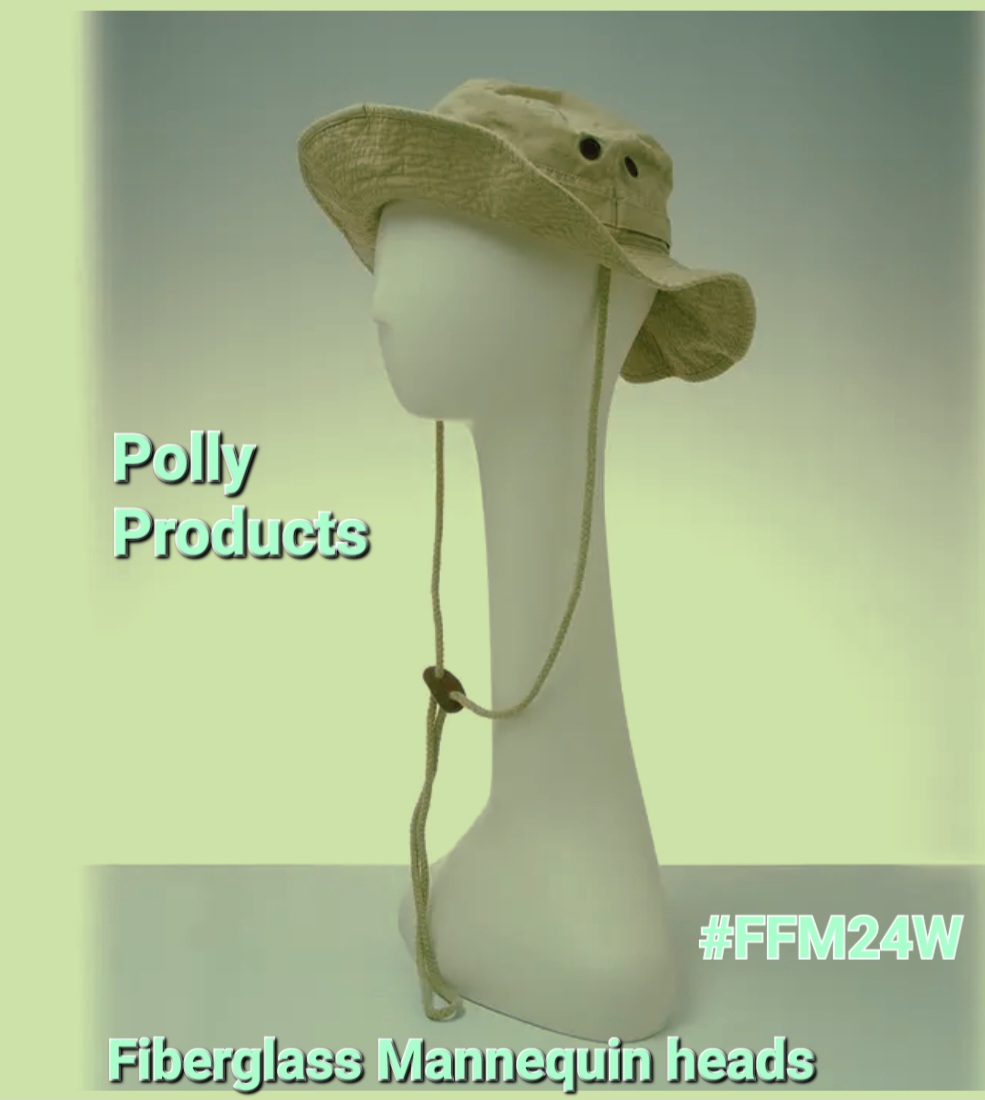 #FFM24W Fiberglass Female Abstract Extra Long Mannequin heads 24 in.