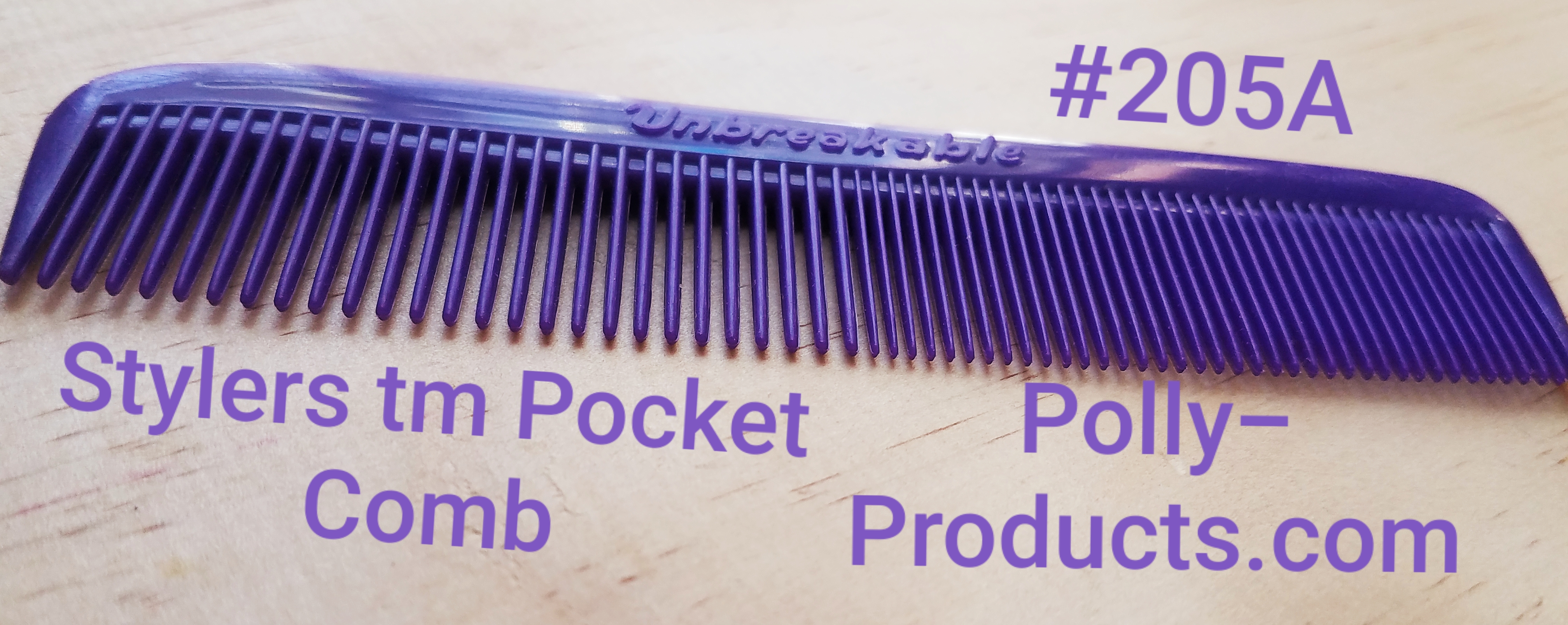 #205A STYLERS tm POCKET COMB FROM POLLY PRODUCTS COMPANY / BARBER PRO tm