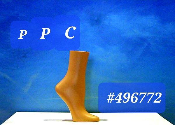 #496772 POLLY PRODUCTS LEG/FOOT PLASTIC FORM, 8" CREW HEIGHT. MADE IN THE USA QUALITY.