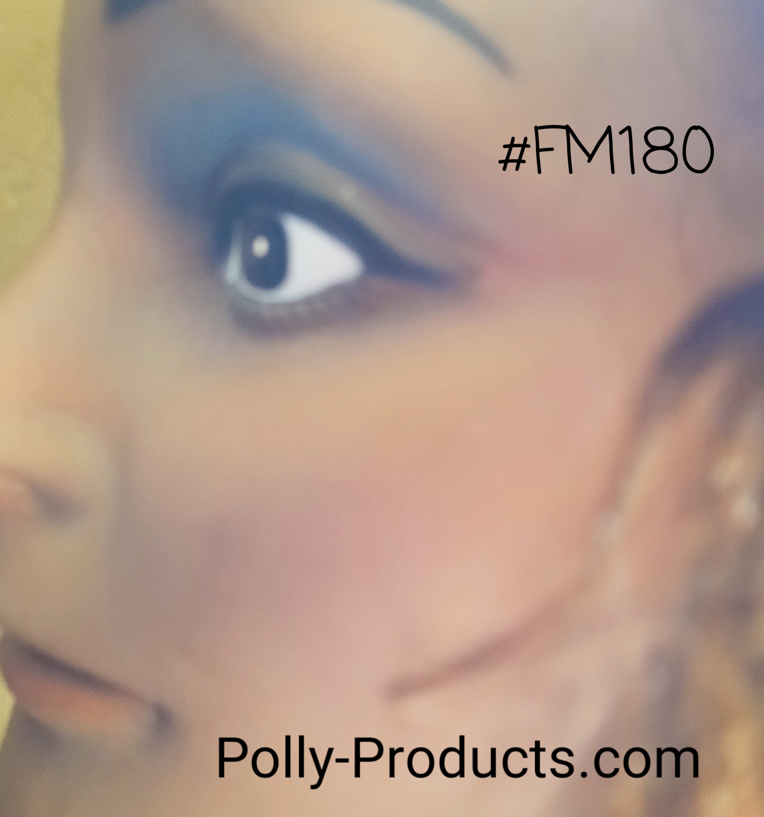 POLLY PRODUCTS COMPANY FEMALE #FM180 DARK-SKIN TONE HEAD FORM WITH WAVY HAIR