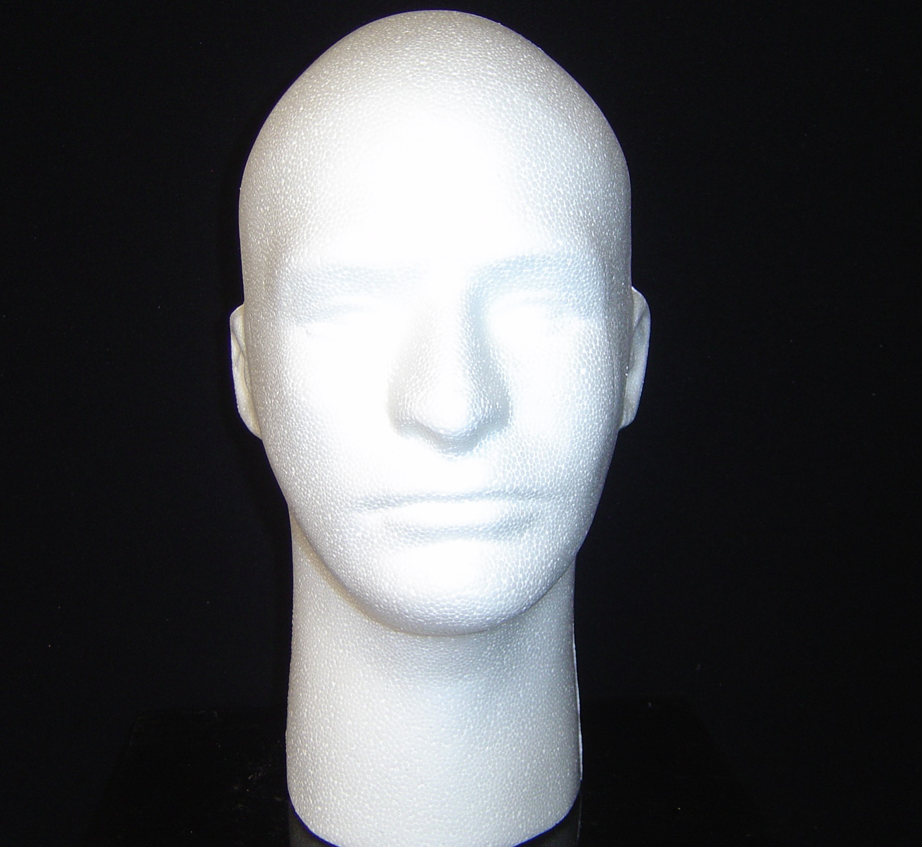 #6258X 12"H MALE MANNEQUIN HEAD FORM BY POLLY PRODUCTS COMPANY