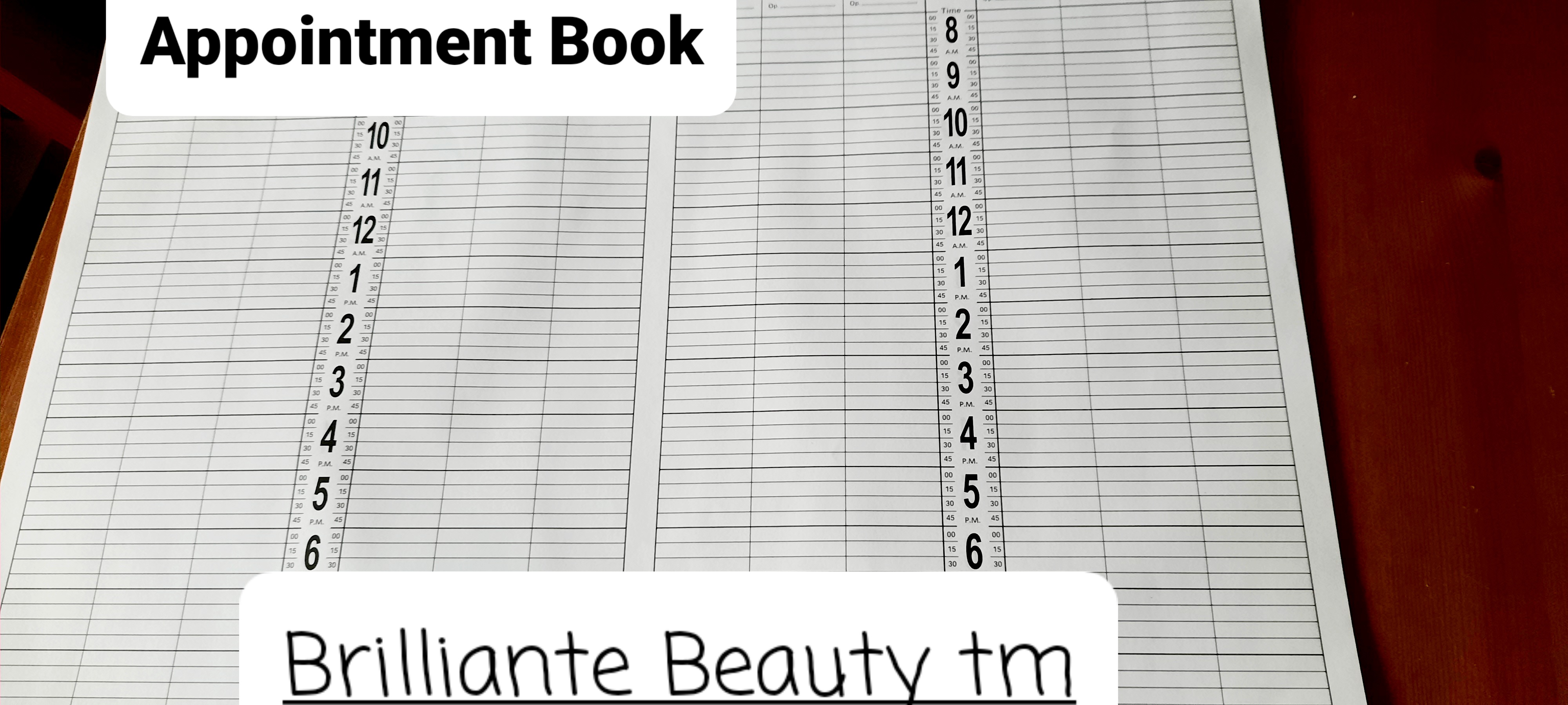 #ABK-12 BEAUTY SALON APPOINTMENT BOOK FROM POLLY PRODUCTS COMPANY 
