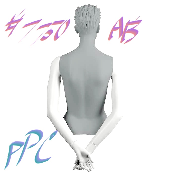 #7750-AB. PPC POLLY PRODUCTS COMPANY ARMS IN BACK ATTACHMENT FOR FEMALE BUILDABLE TORSO