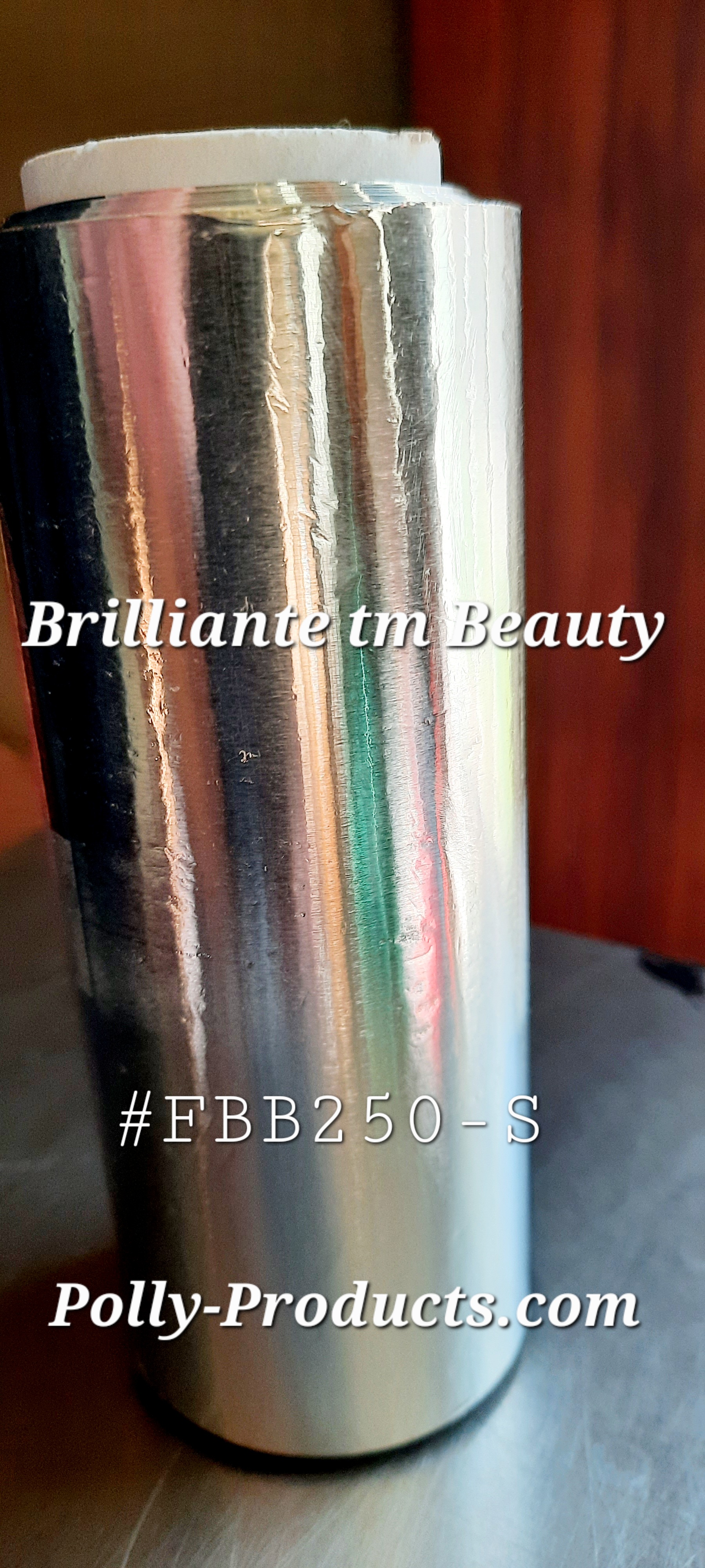 #FBB250-S HAIR COLOR FOIL FROM POLLY PRODUCTS/ BRILLIANTE tm BEAUTY 250 ' x 5"