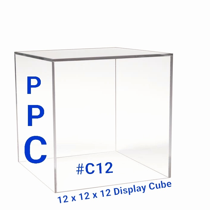 #C12 POLLY PRODUCTS COMPANY 12" x 12" x 12" DISPLAY PROMOTIONAL ACRYLIC CUBES