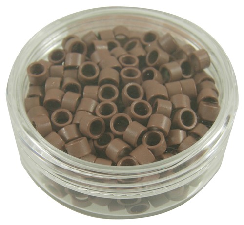 #ITB-016-LB MICRO-LOCK BEADS FOR I-TIP HAIR EXTENSIONS-LIGHT BROWN