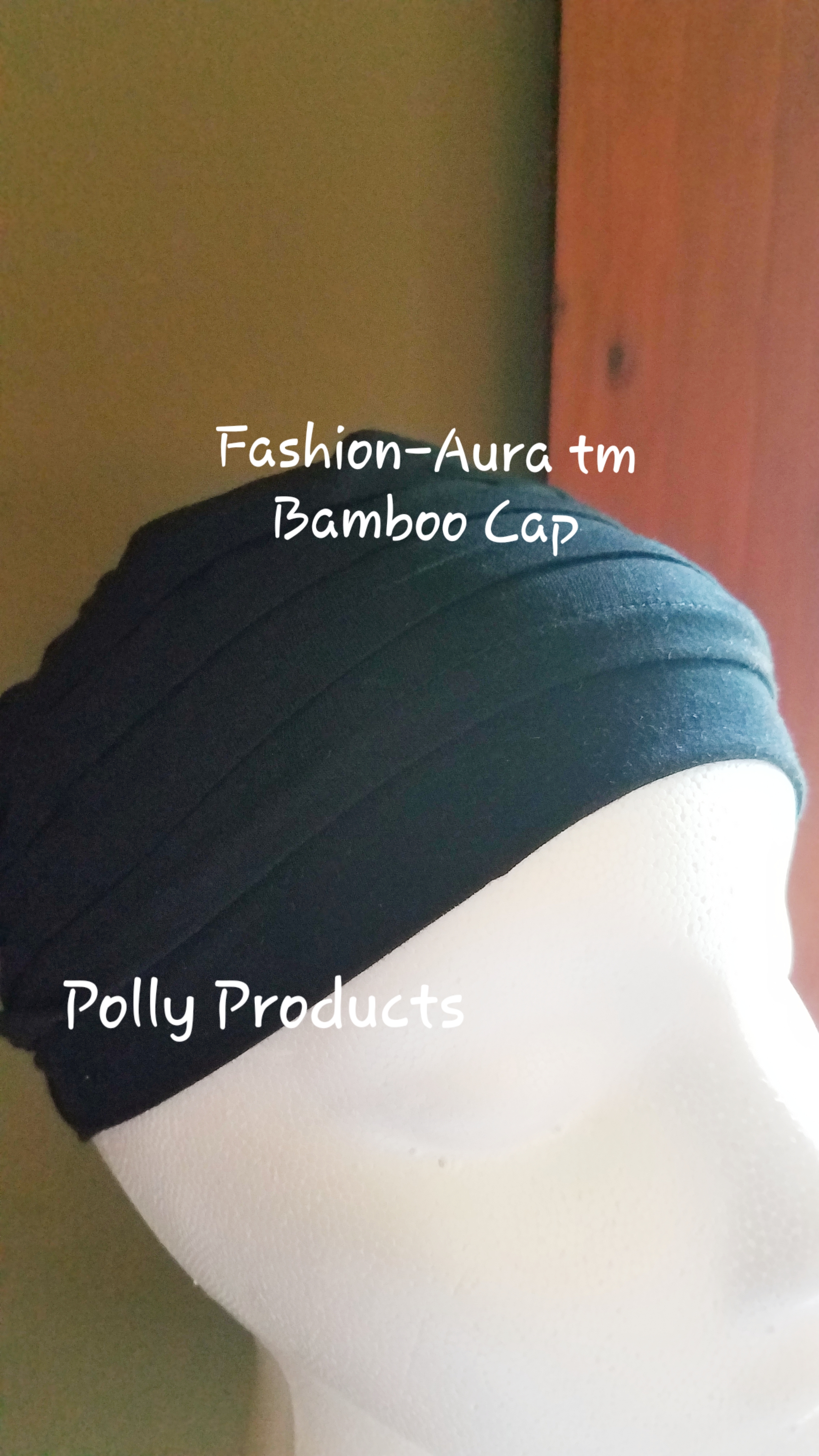 POLLY PRODUCTS BAMBOO CAP # BTCAP-BK FROM FASHION- AURA tm