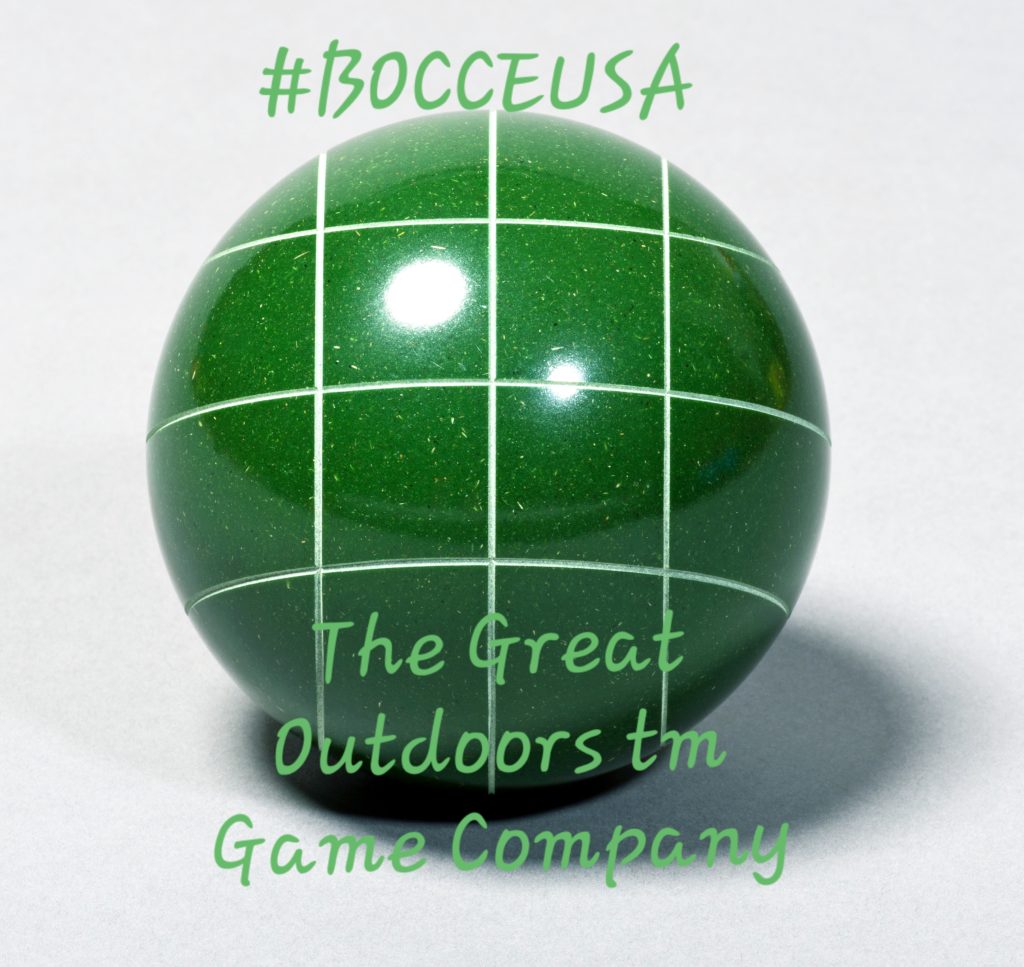 #BOCCE-USA SOLID USA MADE BOCCE SET FROM THE GREAT OUTDOORS tm GAME COMPANY