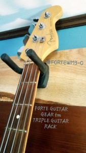 #FORTEWM3-O SOLID OAK TRIPLE GUITAR RACK BY FORTE GUITAR GEAR tm MADE IN THE USA