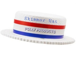 #HATSK SKIMMER/ BOATER HAT FROM POLLY COMPANY 