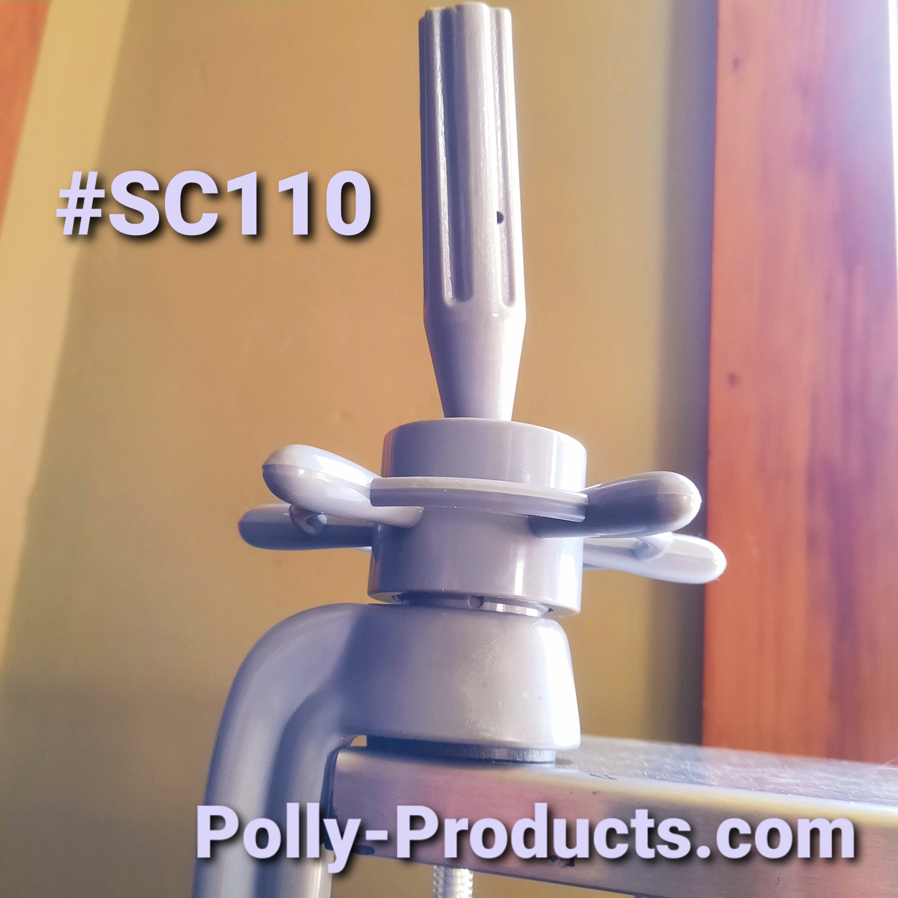#SC110 STYLING/DISPLAY CLAMP WITH CAPTAIN'S SHIP WHEEL FROM POLLY PRODUCTS COMPANY