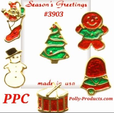 #3903 CHRISTMAS AND WINTER PINS. ? MADE IN THE USA QUALITY FROM POLLY PRODUCTS.