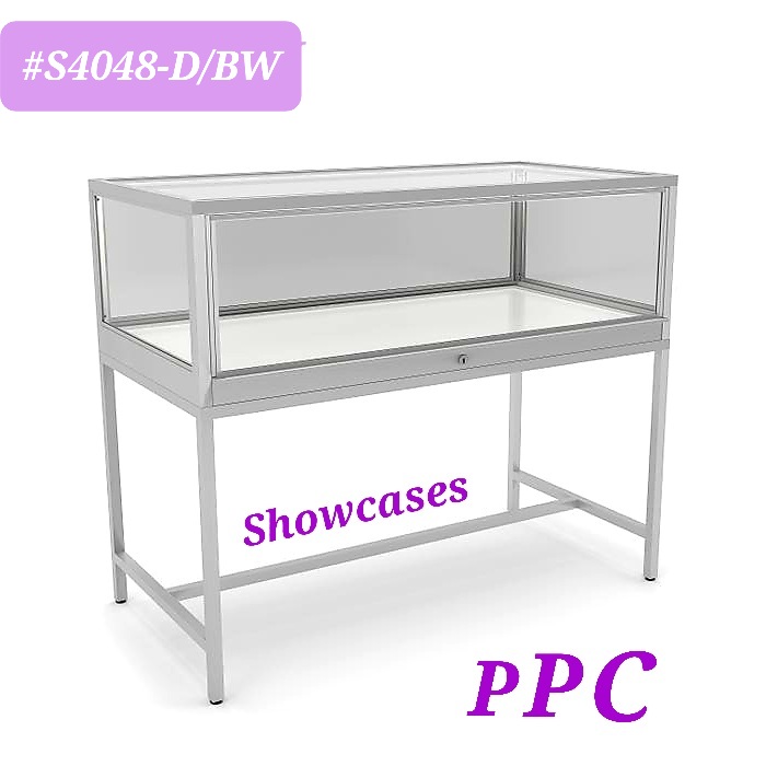 #S4048D-BW SHOWCASE FROM PPC BLACK, WHITE, AND BARN WHITE.