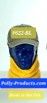 #622-BL 13" H MALE BLUE PLASTIC HEAD FORMS FROM POLLY PRODUCTS. MADE IN THE USA QUALITY 