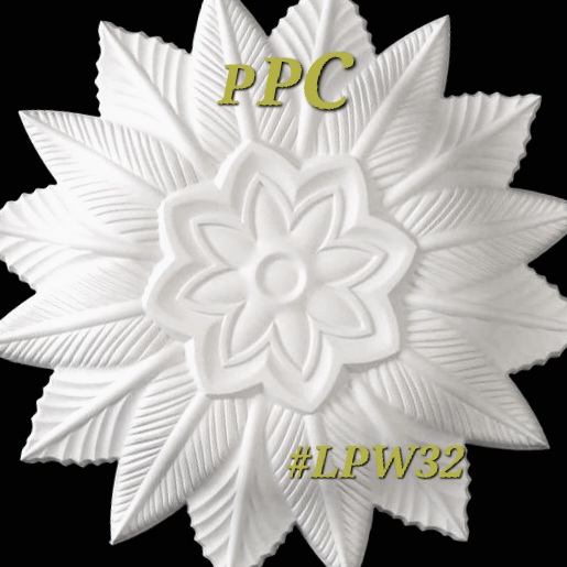 #LPW32 PLASTER 32" CEILING MEDALLION AND WALL ART FROM PPC.MADE IN THE USA QUALITY 