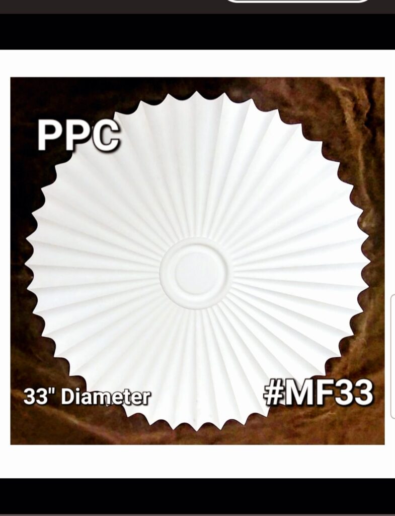 PPC 33 in. PLASTER MEDALLION #MF33. Made in the USA Quality
