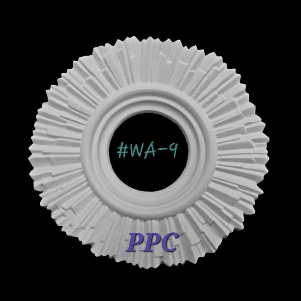 #WA-9. WALL ART AND PLASTER CEILING MEDALLION. MADE IN THE USA. 9" DIAMETER.