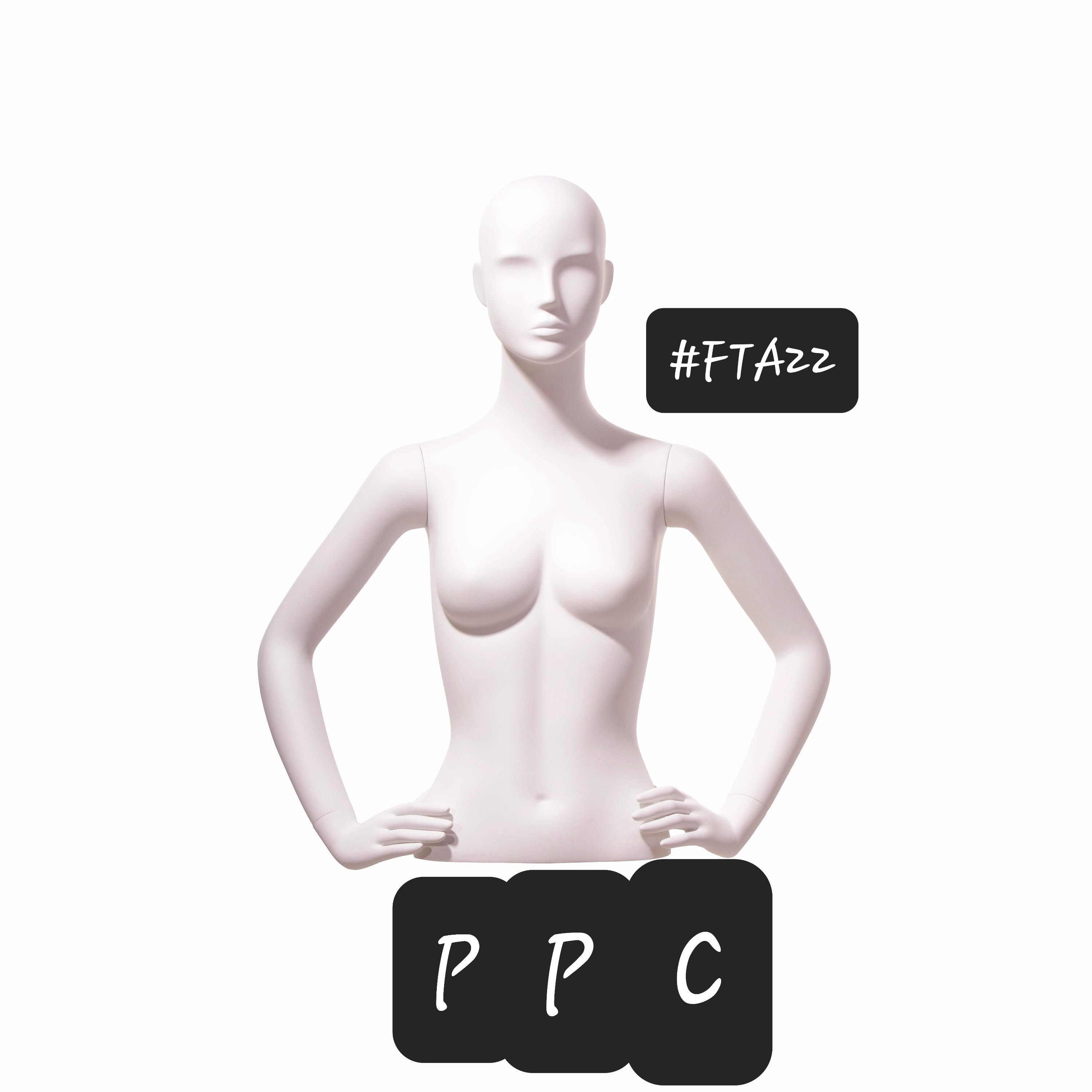 PPC #FTA22 FEMALE FIBERGLASS TORSO WITH ARMS ON THE SIDE 