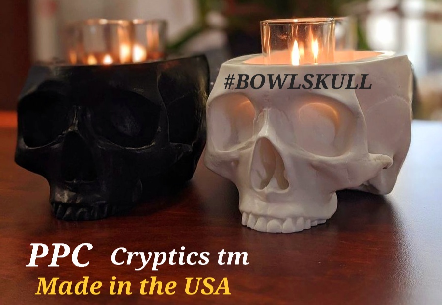 PPC CRYPTICS tm BOWLSKULL. MADE IN THE USA QUALITY 