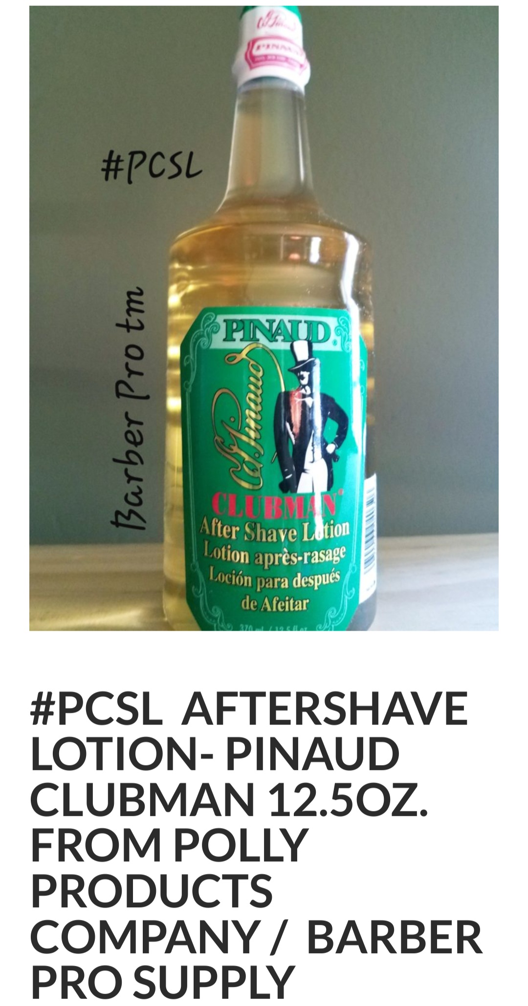 #PCSL Pinaud Clubman Aftershave from Polly Products/BARBER PRO tm 