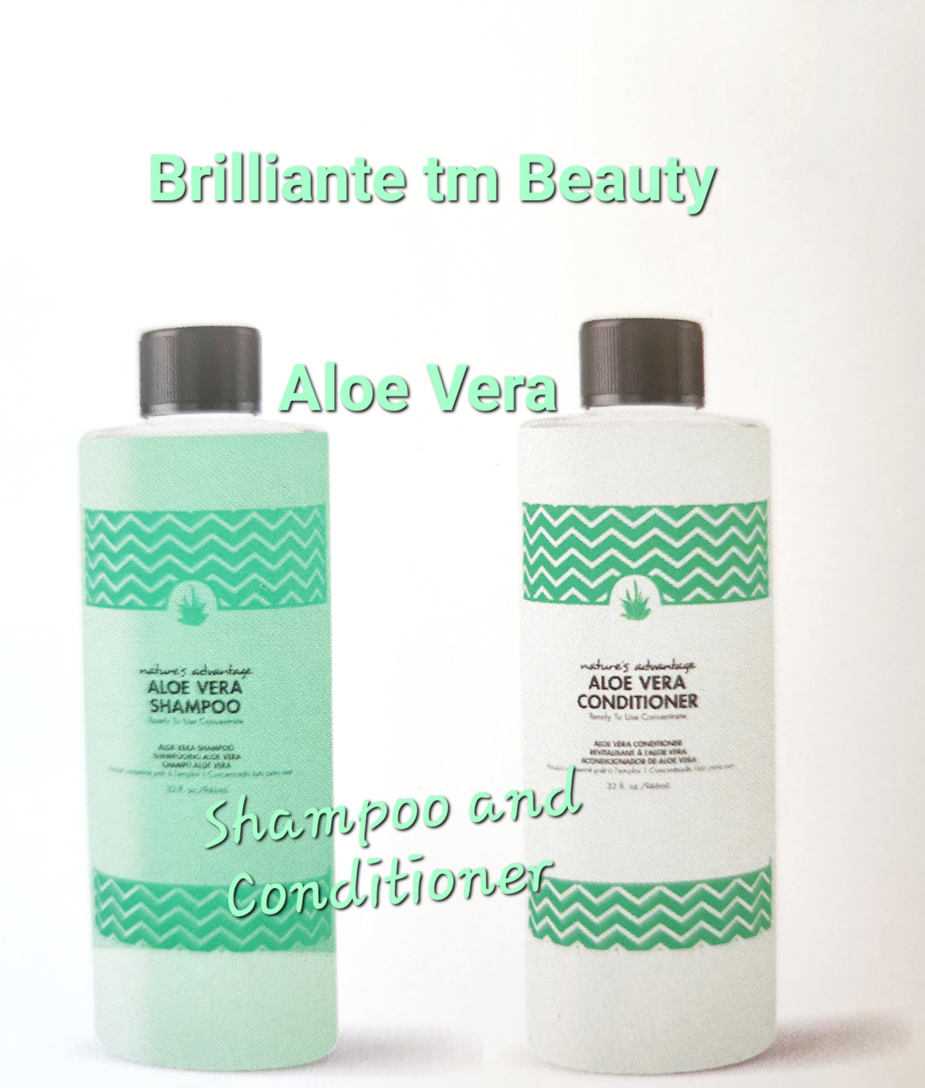 Polly Products Brilliante tm Beauty 32 Ounce /QUART Aloe Vera #Shampoo-32/AV and #Conditioner-32/AV