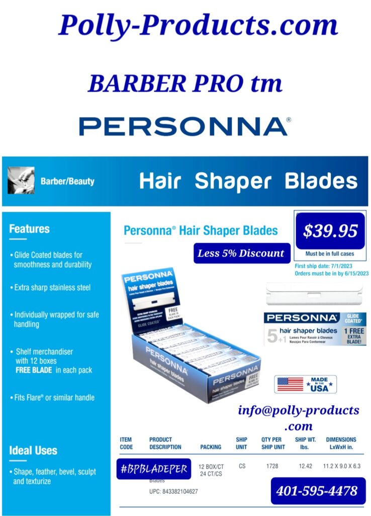 Polly Products Barber Pro tm Personna Blades on SPECIAL!