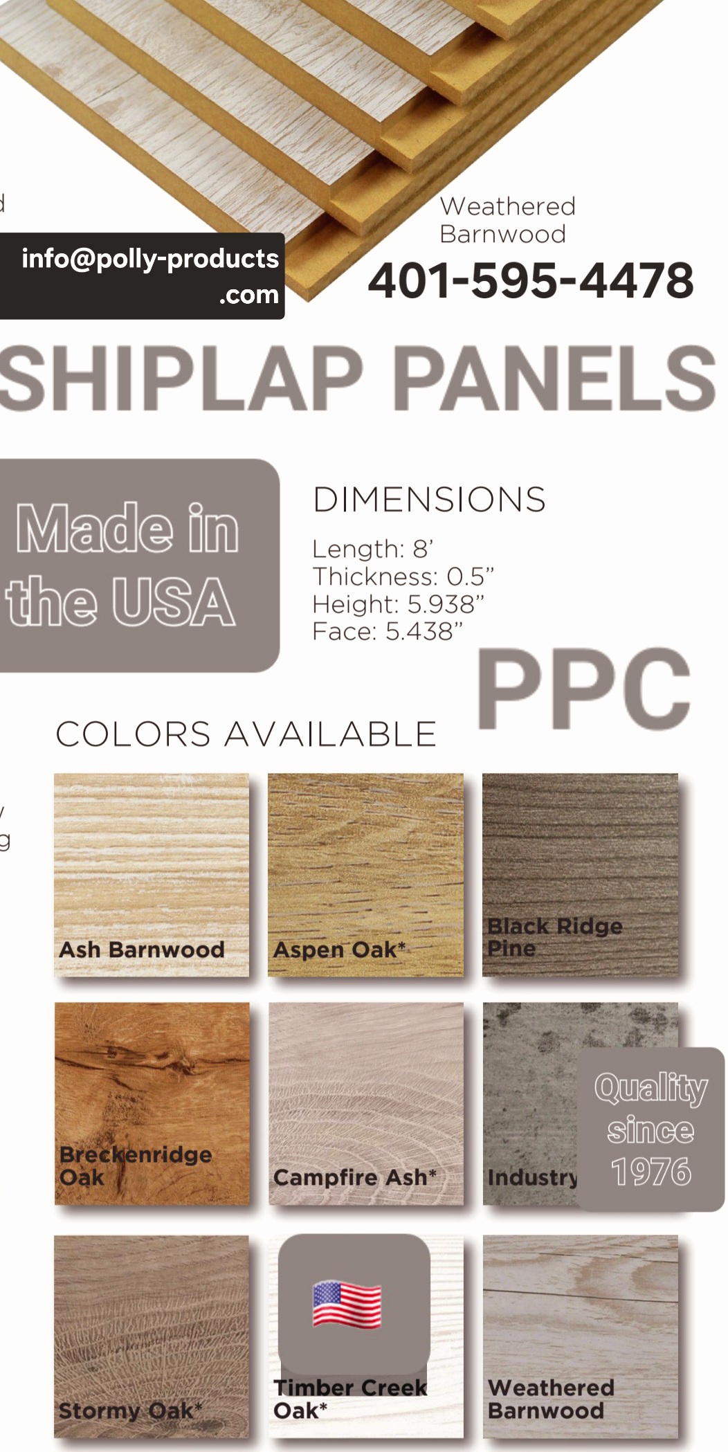 PPC SHIPLAP PANELS Made in the USA QUALITY 🇺🇸 SINCE 1976