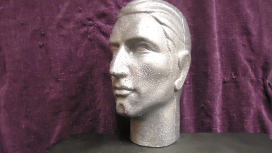 Male Display Heads: Blue Male Mannequin Head